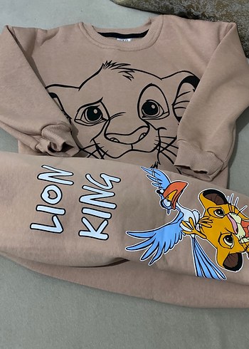 4-5 yaş Kral Aslan Baskılı Erkek Çocuk Eşofman Takımı - Görsel 2