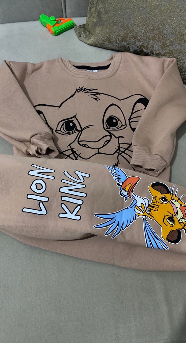 4-5 yaş Kral Aslan Baskılı Erkek Çocuk Eşofman Takımı - Görsel 2