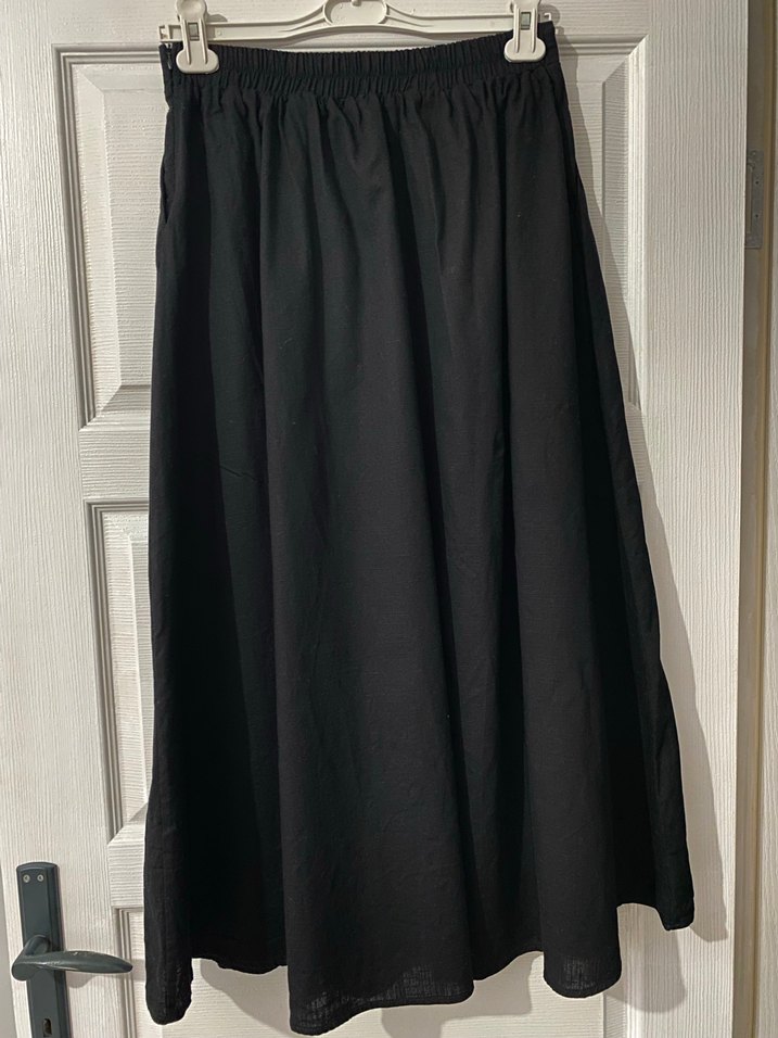 Kadriye Baştürk marka 
Siyah Uzun Keten Etek Yeni - Görsel 2