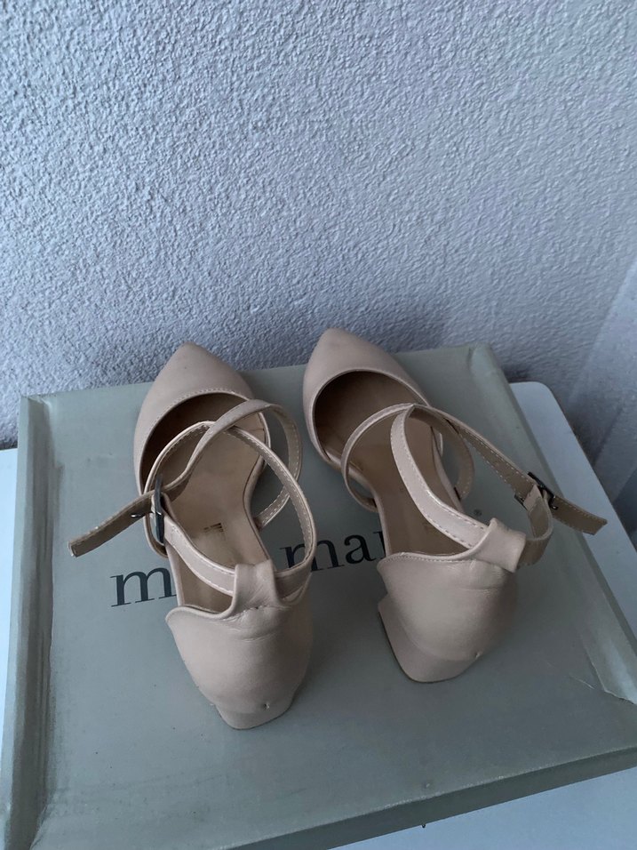 Tokalı Kadın Topuklu Ayakkabı Pastel rengi - Görsel 5