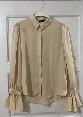 Bej renkli Gömlek Kolları Süslü - Görsel 5