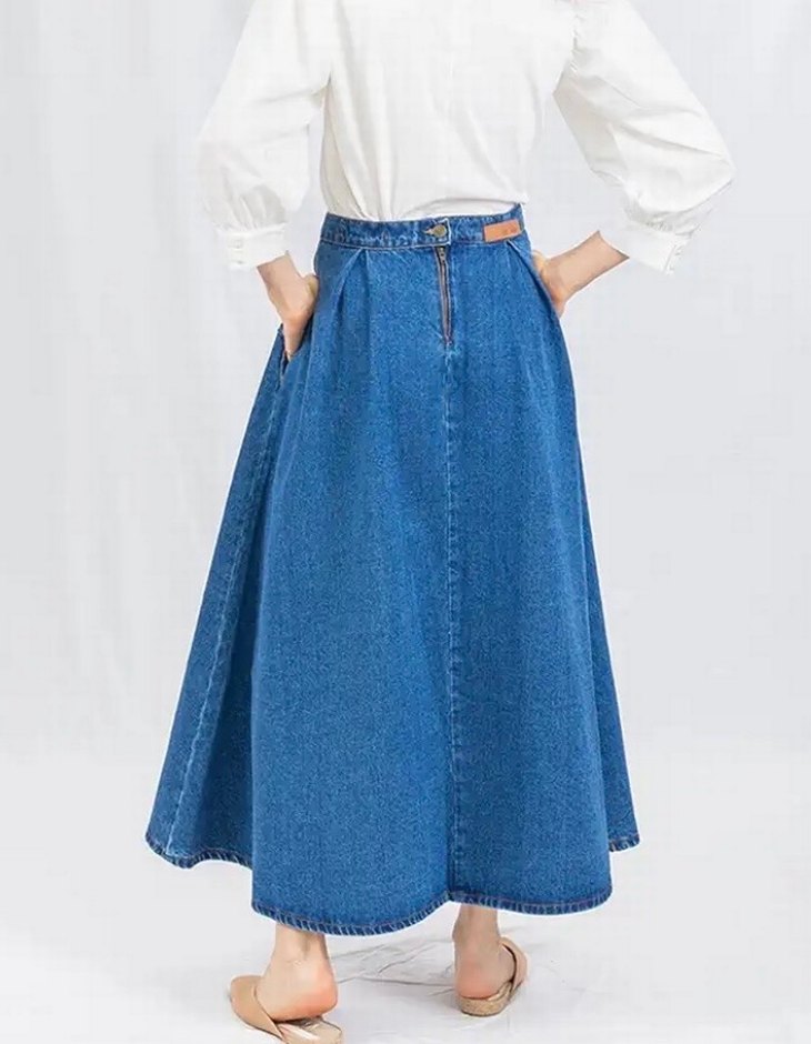 Kadın Mavi DeMim Marka Etek - Görsel 2