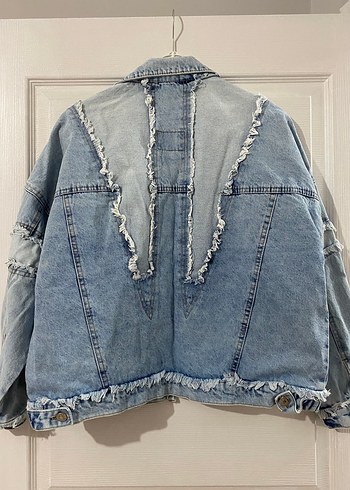 Mavi Düğmeli Kadın Denim Ceket - Görsel 4