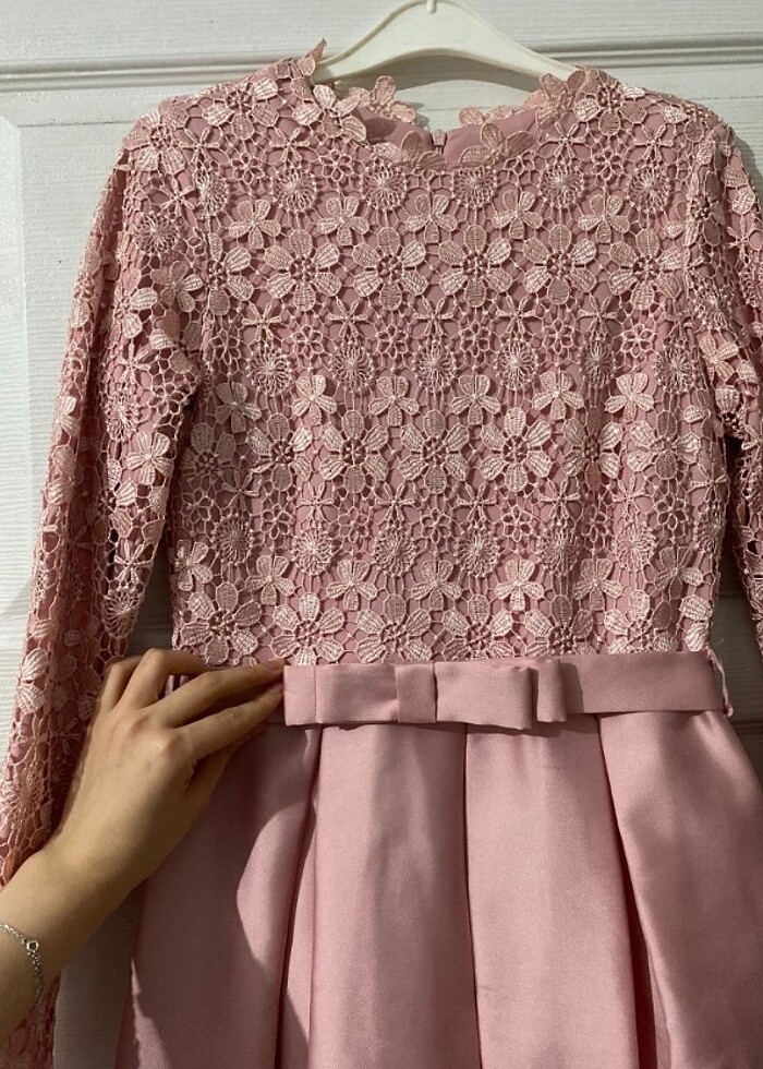 Tatlı Pembe  Mezuniyet Söz Nişan Davet Elbisesi - Görsel 2