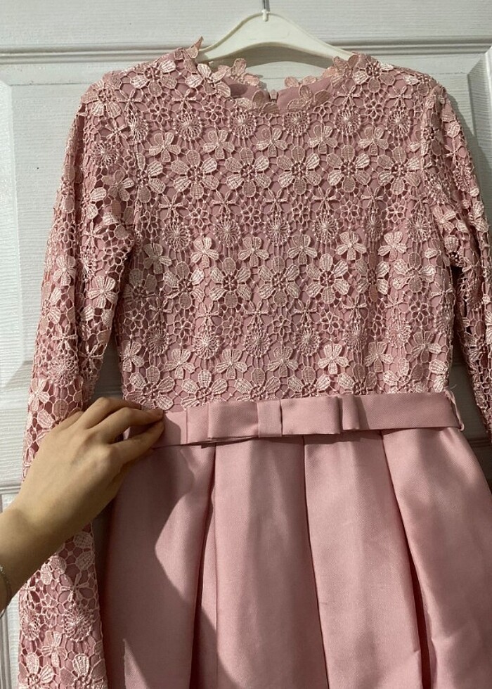 Tatlı Pembe  Mezuniyet Söz Nişan Davet Elbisesi - Görsel 3