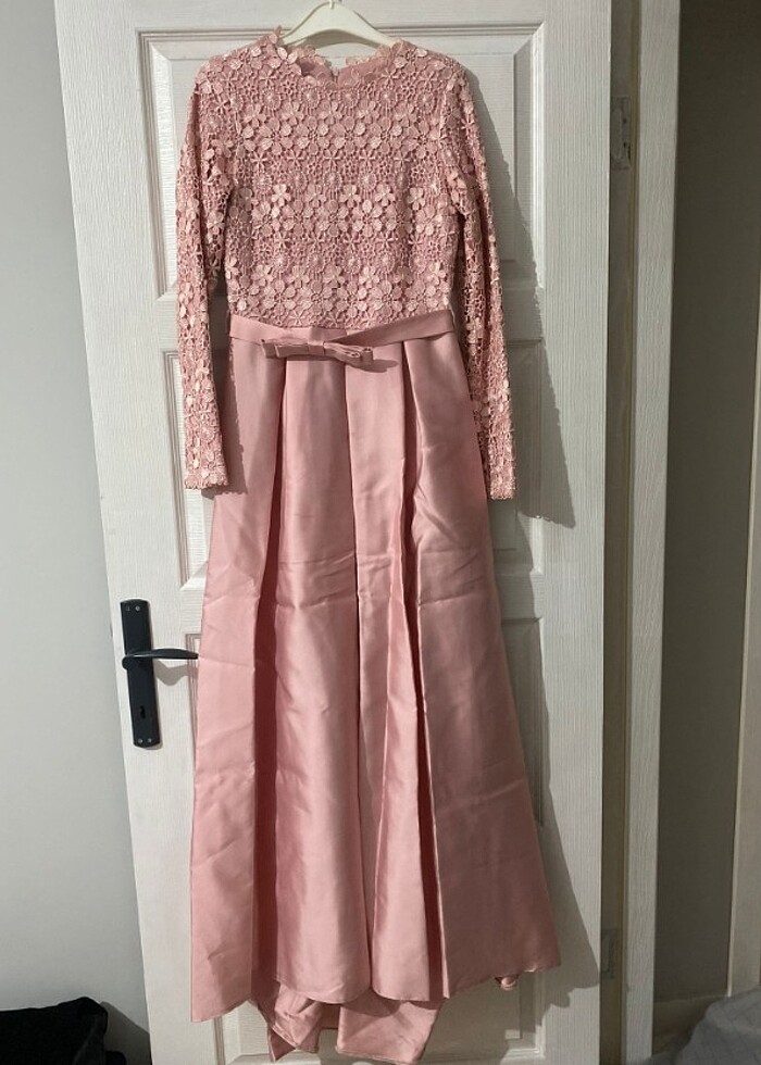 Tatlı Pembe  Mezuniyet Söz Nişan Davet Elbisesi - Görsel 4