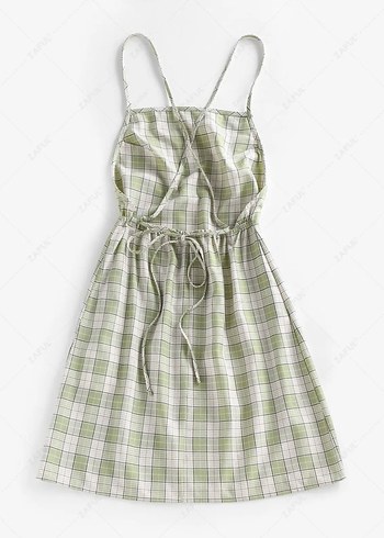 Sheinside Sırt Detaylı Günlük Mini Elbise