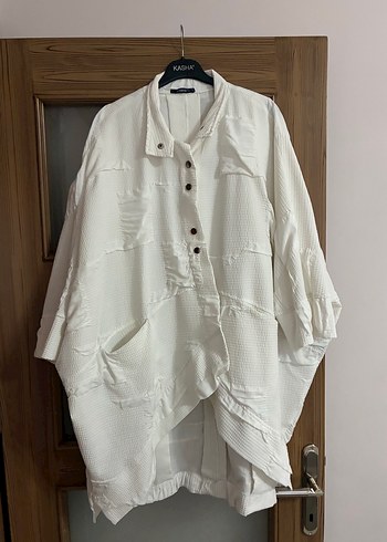Lamante beyaz oversize ceket