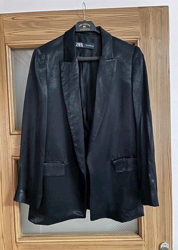 Siyah saten S beden zara Kadın Blazer Ceket