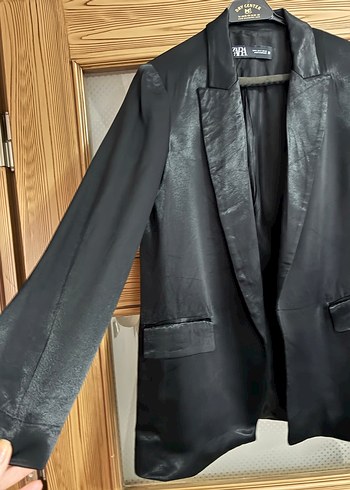 Zara Siyah saten S beden zara Kadın Blazer Ceket