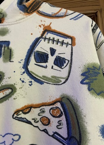 Erkek Çocuk Kapüşonlu Baskılı Sweatshirt - Görsel 8