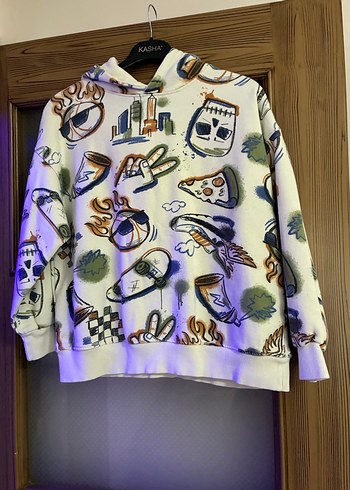 Erkek Çocuk Kapüşonlu Baskılı Sweatshirt - Görsel 7