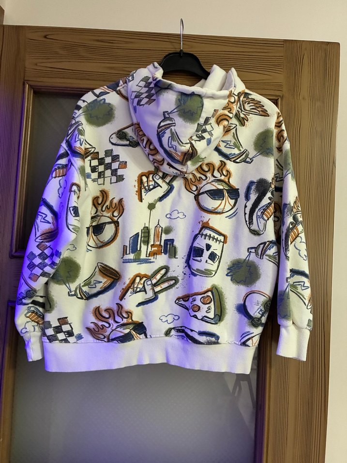 Erkek Çocuk Kapüşonlu Baskılı Sweatshirt - Görsel 4