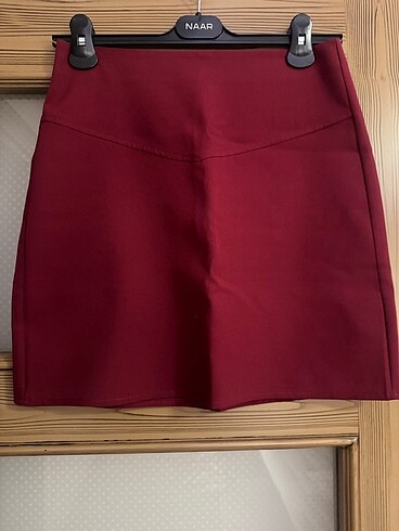 Trendyol 36 beden bordo etek