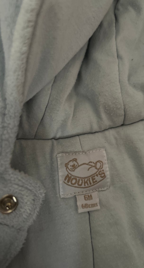 Mavi Bebek Erkek Peluş Tulum Kapüşonlu - Görsel 2