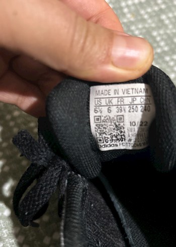 Adidas spor ayakkabı orijinal Siyah Spor Ayakkabı Bağcığı - Görsel 4