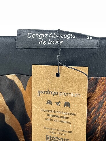 38 Beden siyah Renk Cengiz Abazoglu Midi Etek %70 İndirimli.