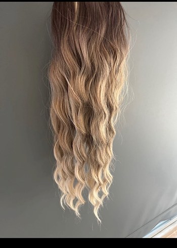 Bohem Gri-Bej Dalgalı Sentetik Saç - Görsel 2