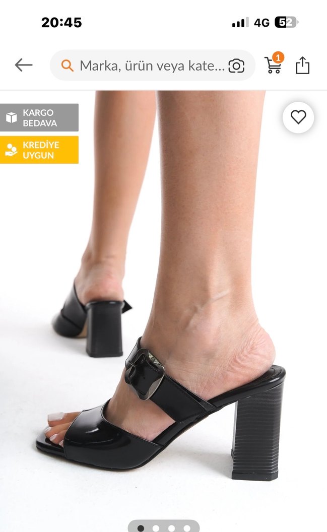 Bej Kadın Topuklu Terlik - Görsel 3