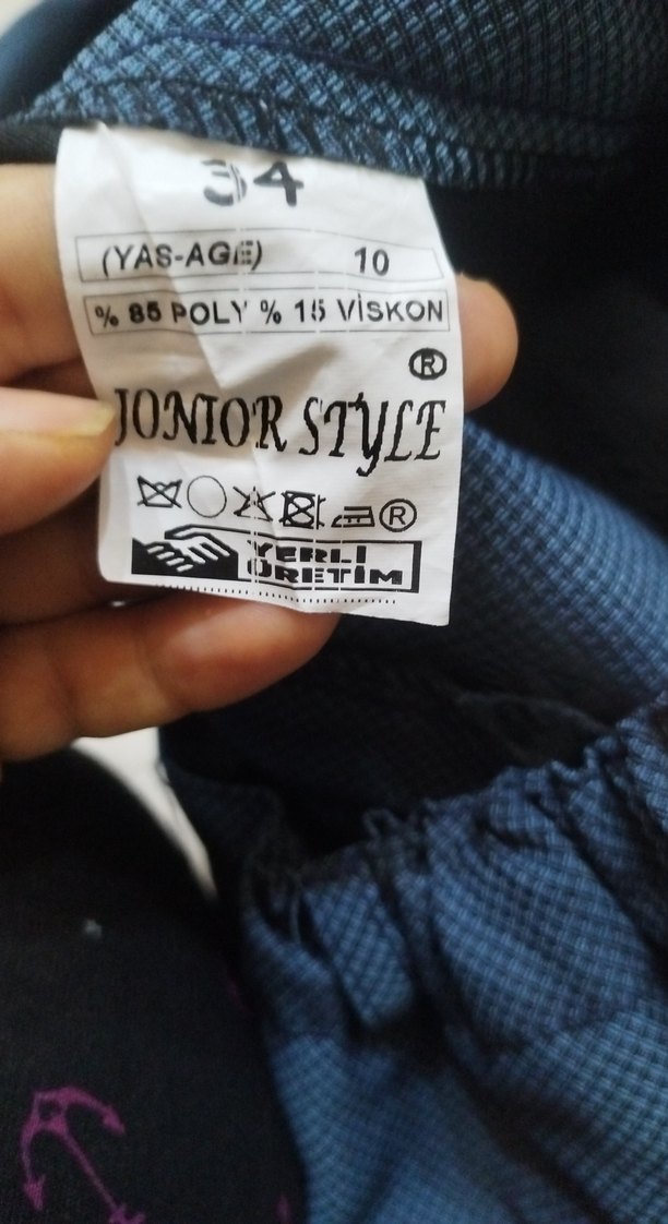 Erkek çocuk Koyu Mavi Düğmeli Takım Elbise - Görsel 4