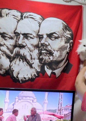 marx engels lenin bayrak - Görsel 2