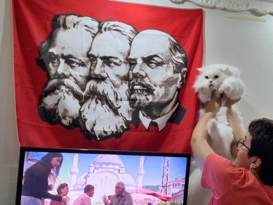 marx engels lenin bayrak - Görsel 2