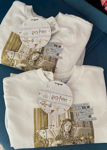 Beyaz Baskılı Pamuklu kız çocuk SWEATSHİRT - Görsel 2