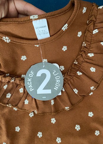 Kahverengi Puantiyeli Bebek Kız Takımı - Görsel 2