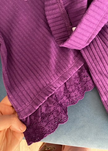 Kız Çocuk Mor Fitilli Takım - Görsel 2