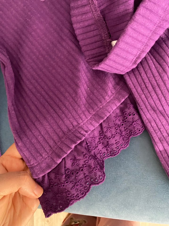 Kız Çocuk Mor Fitilli Takım - Görsel 2