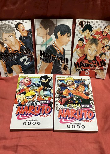 Naruto 1-2 Cilt ve Haikyuu 4-6 Cilt Manga Seti
