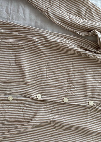 Bej Uzun Kadın Gömlek - Görsel 2