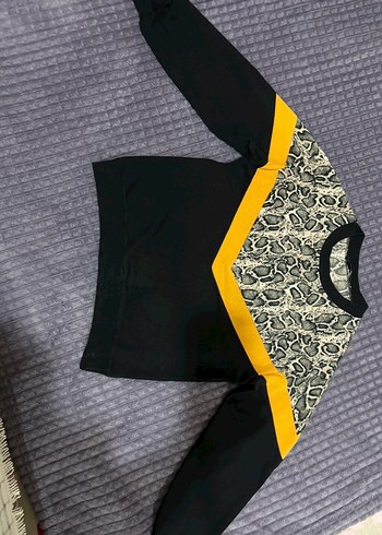 Yılan Desenli Kapüşonsuz Kadın Sweatshirt - Görsel 4