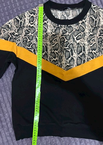 Yılan Desenli Kapüşonsuz Kadın Sweatshirt - Görsel 6