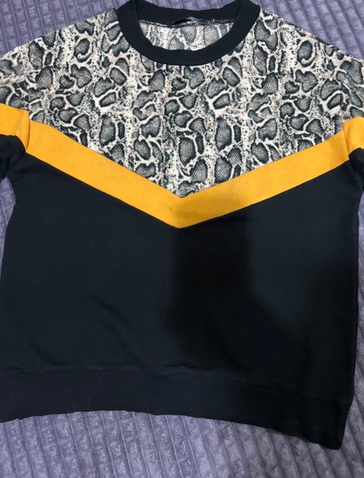 Yılan Desenli Kapüşonsuz Kadın Sweatshirt - Görsel 3