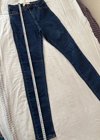 Kadın Mavi Dar Kesim Normal Boy Jean - Görsel 5