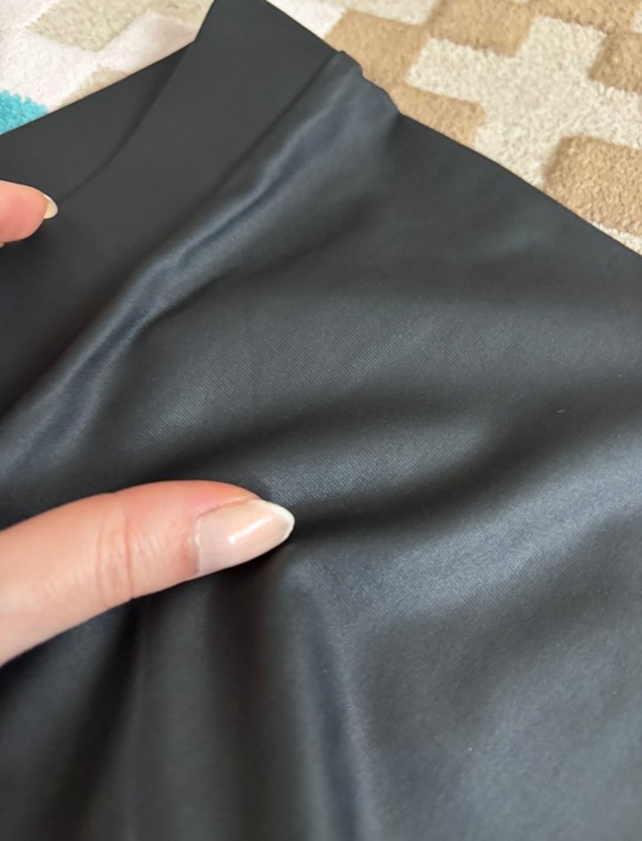 Siyah Deri Kadın Tayt - Görsel 4