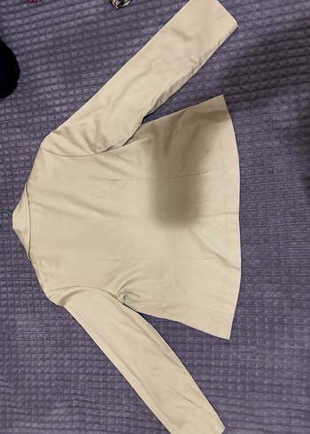 Bej Düğmeli Kadın Blazer Ceket - Görsel 5