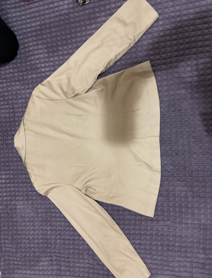 Bej Düğmeli Kadın Blazer Ceket - Görsel 5