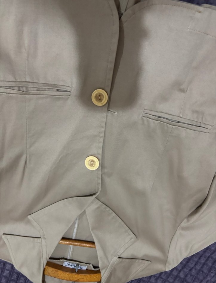 Bej Düğmeli Kadın Blazer Ceket - Görsel 3