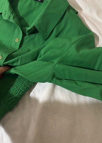 Yeşil Kadın Gömlek - Görsel 5