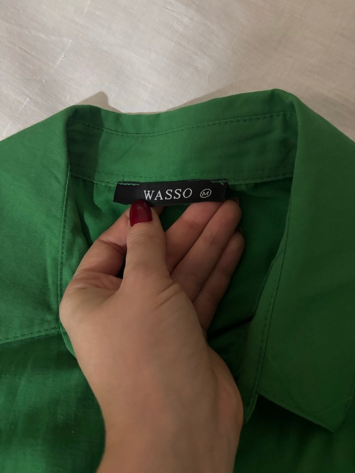 Yeşil Kadın Gömlek - Görsel 3