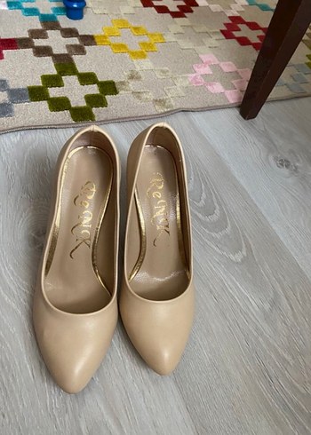 Bej Stiletto Topuklu Kadın Ayakkabı - Görsel 4