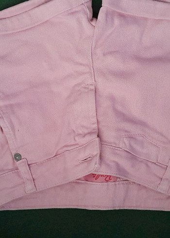 Düğmeli Pembe Mini sort