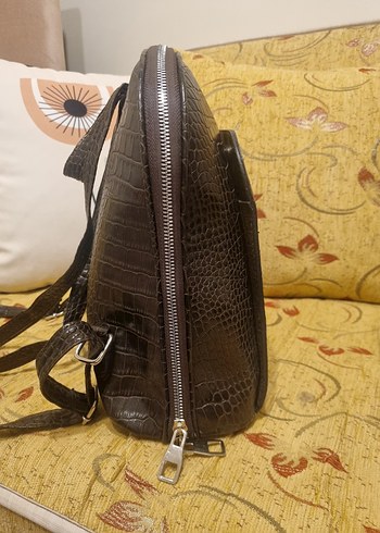 Sergio Giorgianni Kahverengi Deri Sırt Çantası - Görsel 6