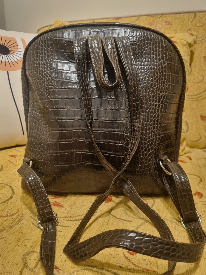 Sergio Giorgianni Kahverengi Deri Sırt Çantası - Görsel 5