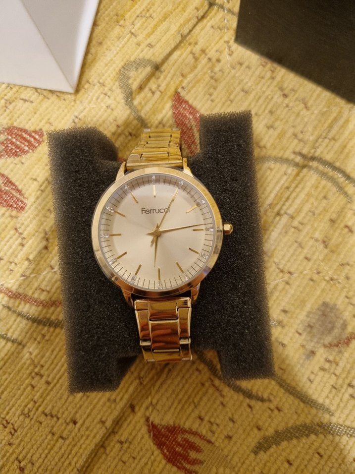 Ferrucci Parlak Altın Kadın Saat - Görsel 2