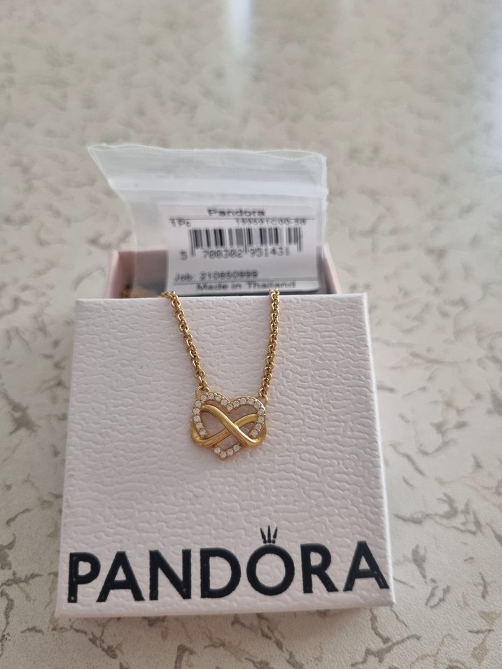Işıltılı Sonsuz Kalp Altın Kaplama Kolye PANDORA - Görsel 2