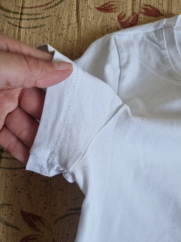 Beyaz Basic Pamuklu Kısa Kollu Tişört Batik - Görsel 3