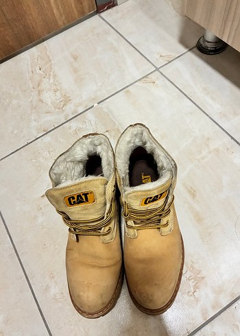 39 Beden kahverengi Renk CAT Kadın Kahverengi Süet Topuklu Bot